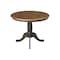 International Concepts Round 36 in Round Top Pedestal Table, 29.1 inH, Hickory/Washed Coal, 36 W, 36 L, 29.1 in H, Wood K45-36RT - alternate 5